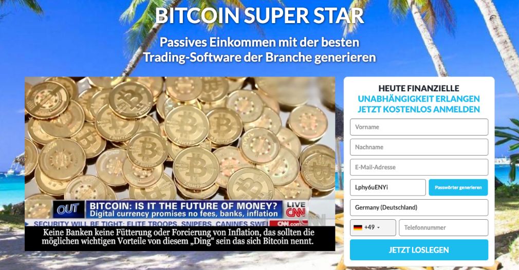 Bitcoin Superstar Erfahrungen - Webseite